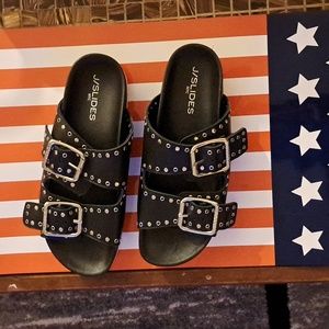 J/Slides NYC Studded Sandals 8.5